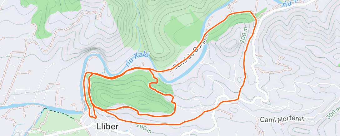Map of the activity, Morning Trail Run