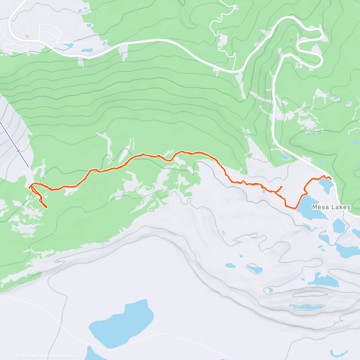 Map of the activity, Exploring with Mesa boy