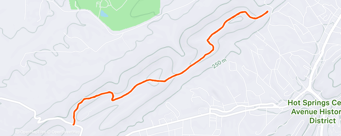 Map of the activity, Afternoon Hike