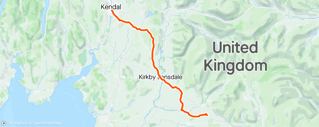 Map of the activity, Burton-in-Lonsdale, Kirkby Lonsdale,  Kendal