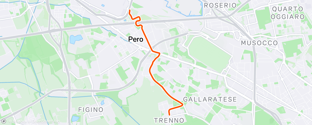 Map of the activity, Giro pomeridiano