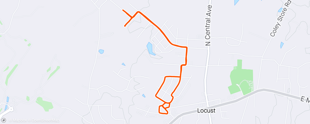 Map of the activity, Family slow ride
