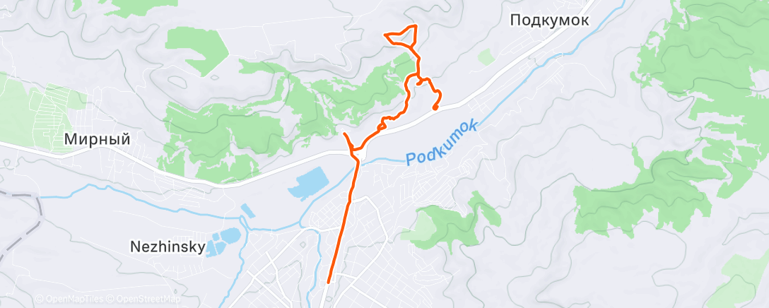 Карта физической активности (Полуденный хайкинг)