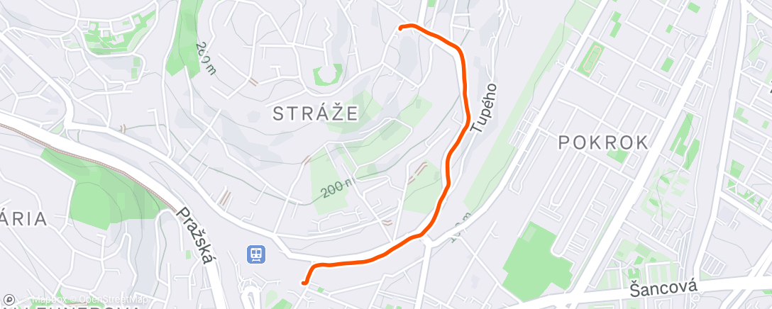 Map of the activity, Morning Run