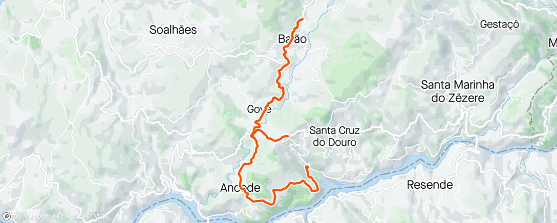 Mapa da atividade, Volta de bicicleta vespertina