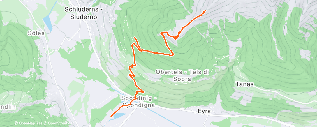 Map of the activity, Gipfelstürmung mim Flori