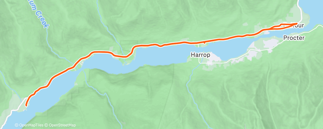 Map of the activity, Lunch Ride