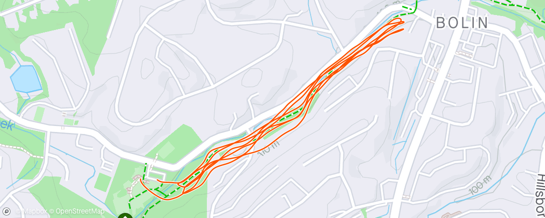 Map of the activity, Chapel Hill parkrun