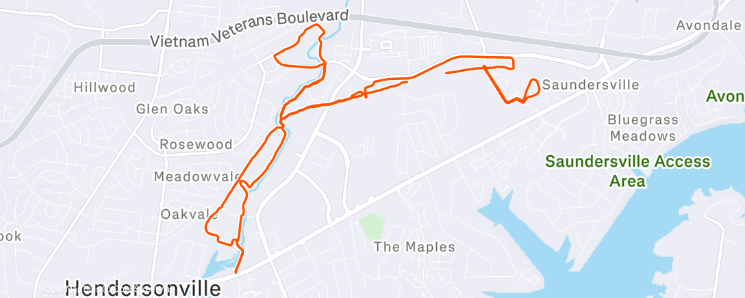 Map of the activity, Morning Run