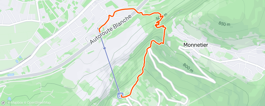Map of the activity, Salève