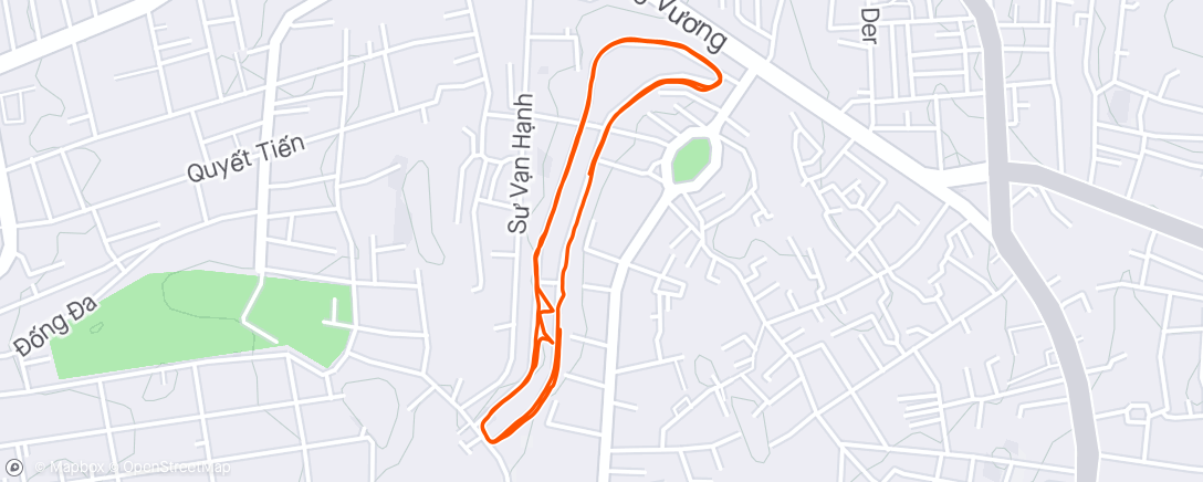 Map of the activity, Evening Run