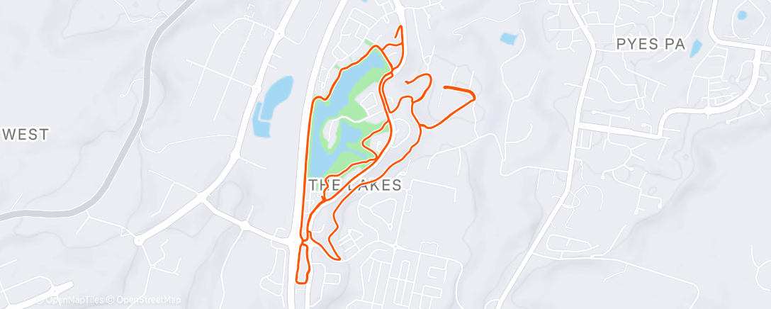 Map of the activity, Morning Run