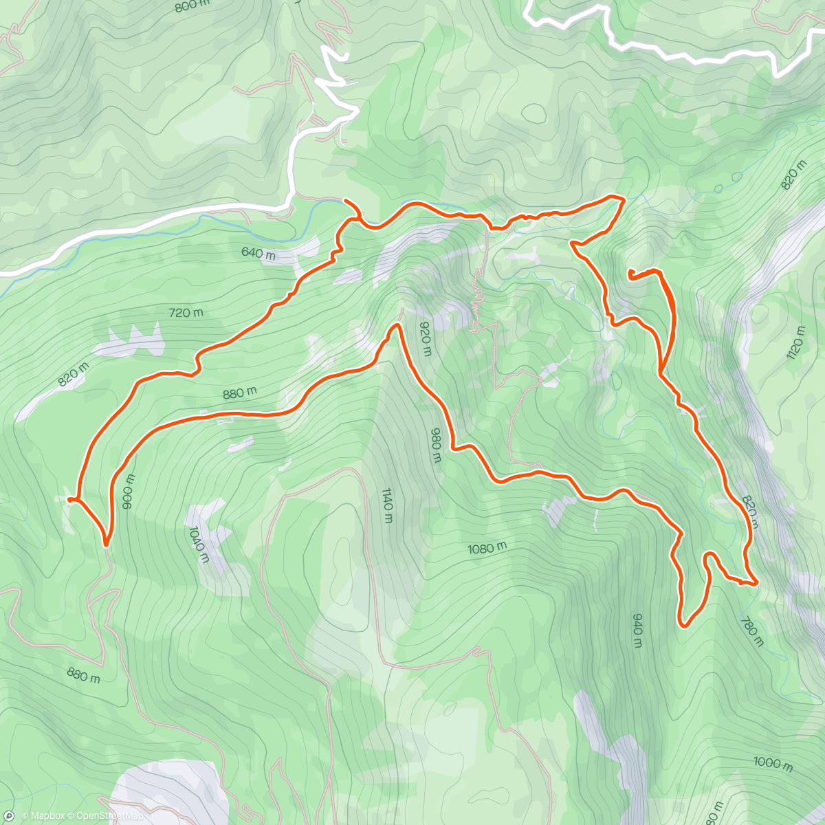 Map of the activity, Rando gorges de trévans