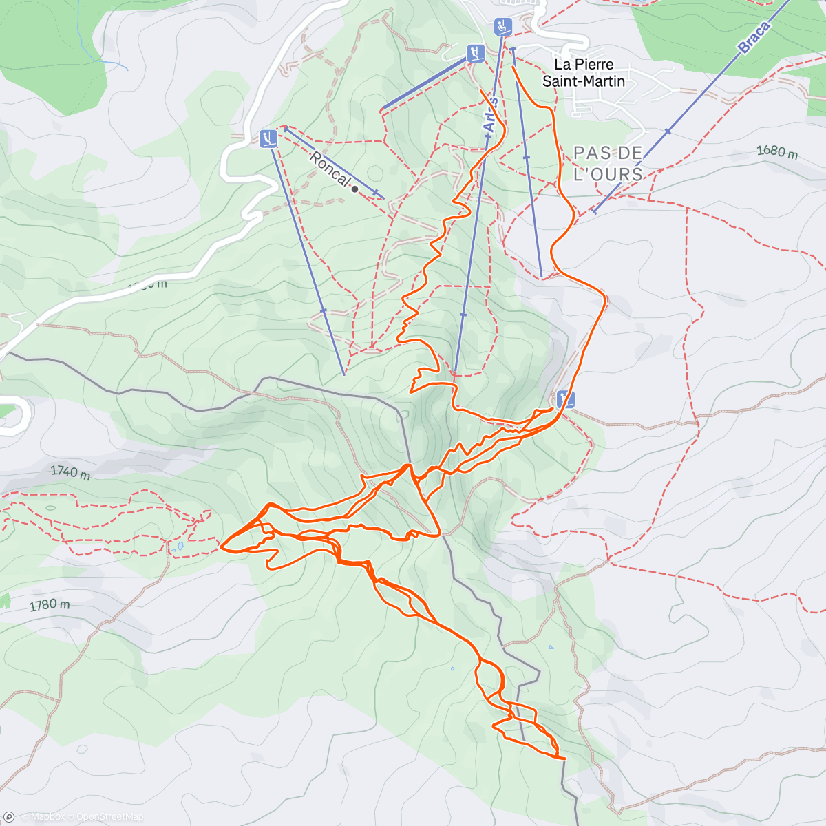 Map of the activity, Mendiski🤘