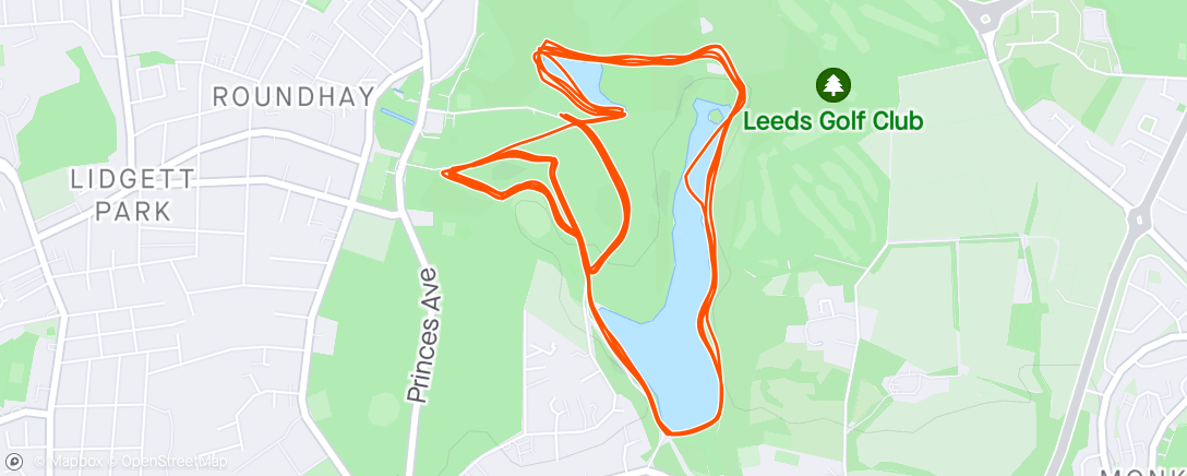 Map of the activity, Leeds Running Festival Half Marathon, 6th/439