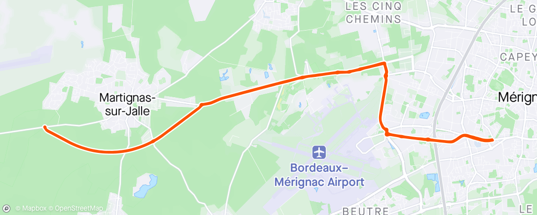 Map of the activity, Pause dej