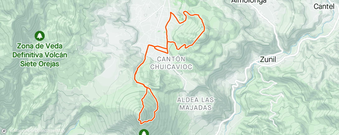Map of the activity, Cumbre 37 Santa María Sky Race