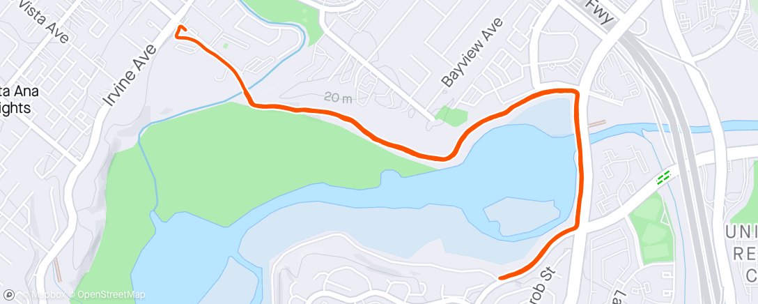 Map of the activity, Saturday morning run