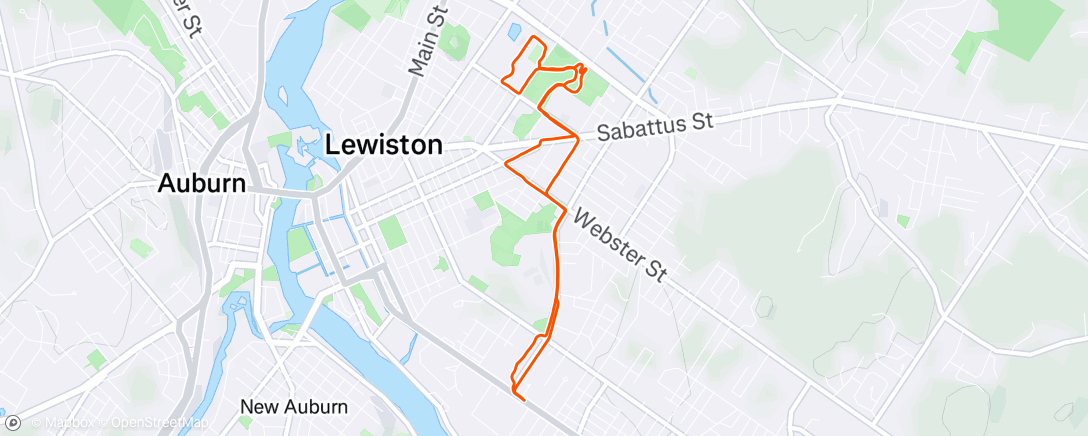 Map of the activity, Morning Run