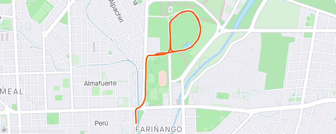 「Carrera de noche」活動的地圖