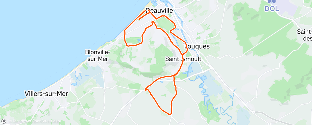 Map of the activity, Semi-Marathon Deauville