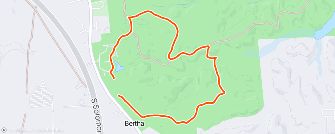 Map of the activity, Some green after work