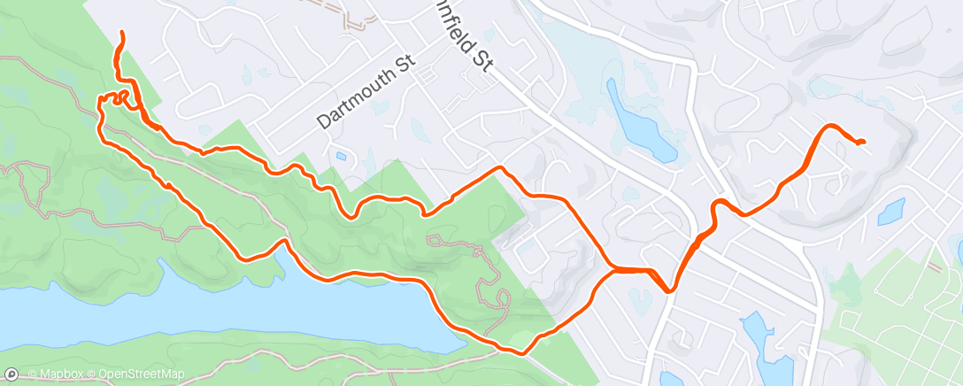 Map of the activity, Morning Mountain Bike Ride