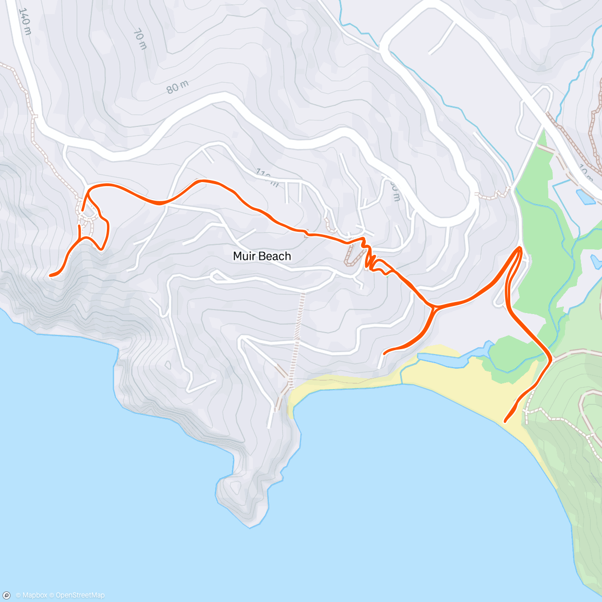 Map of the activity, Overcast afternoon walk