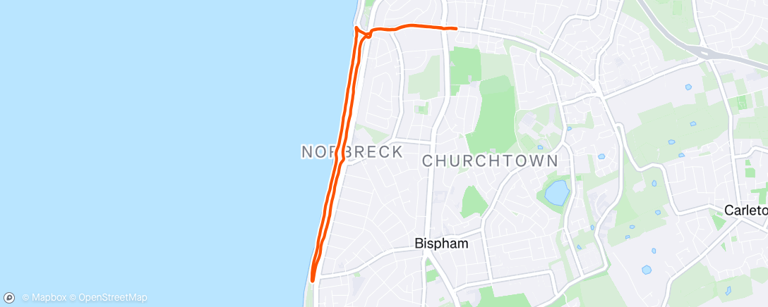 Map of the activity, Afternoon Walk