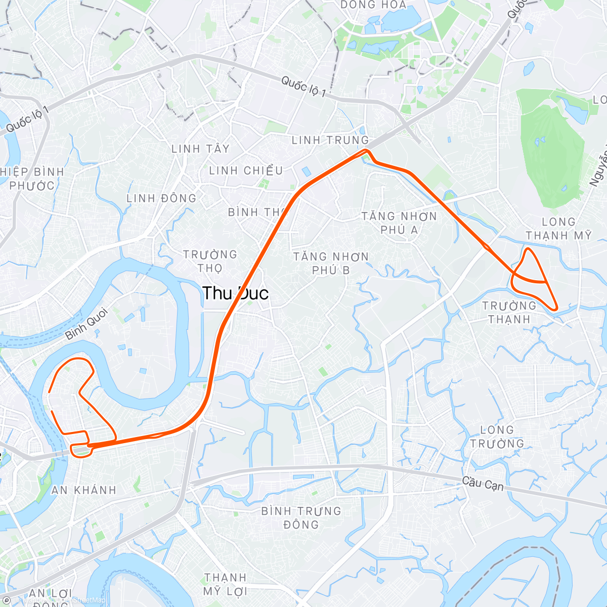 Map of the activity, Last Wednesday Ride with TTS