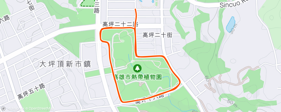 Mapa da atividade, 午後跑步