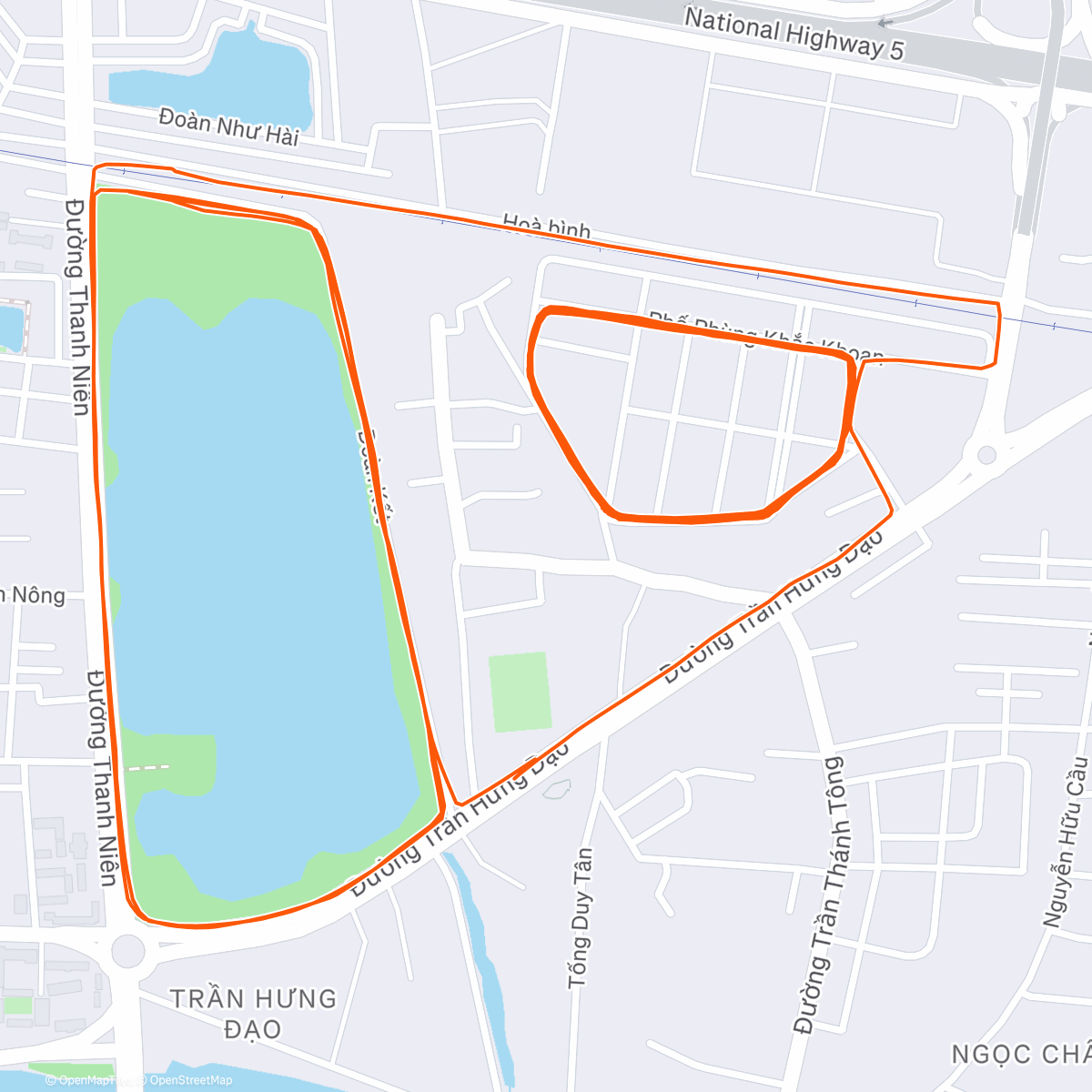 Map of the activity, Morning Run
