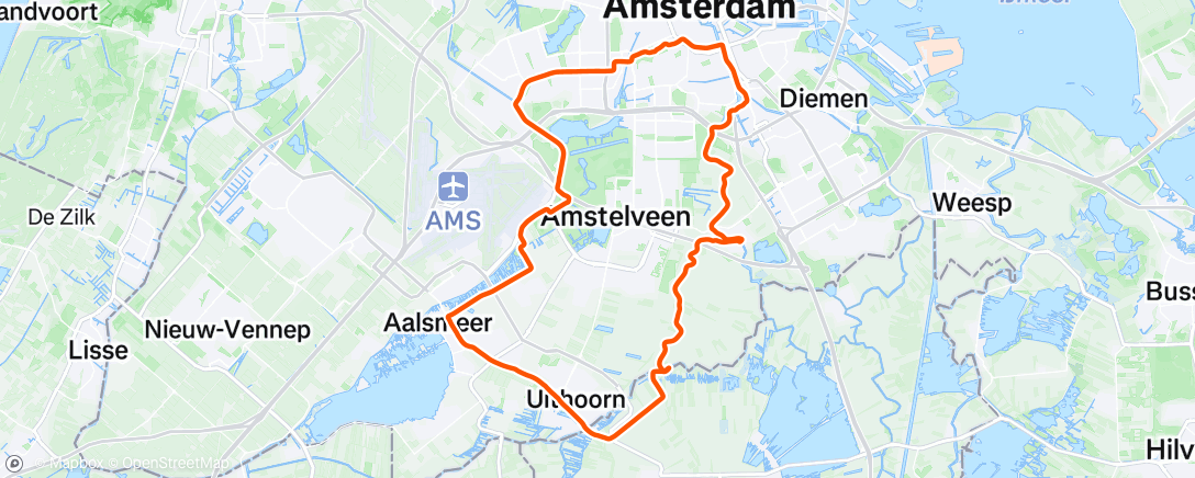 Kaart van de activiteit “Middagrit”