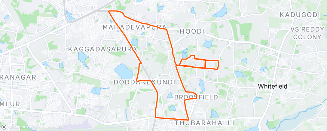 Map of the activity, Morning Run