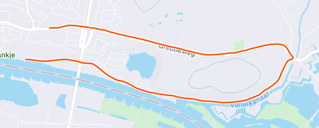 Map of the activity, Namiddagloop