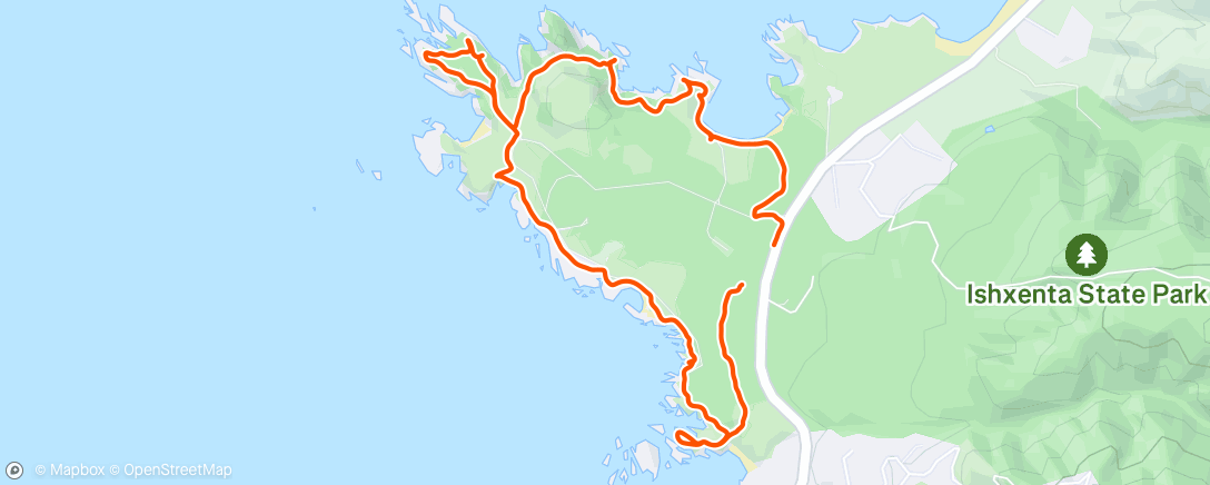 Map of the activity, Lunch Hike