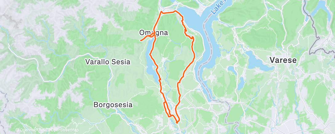 Map of the activity, Pedalata mattutina
