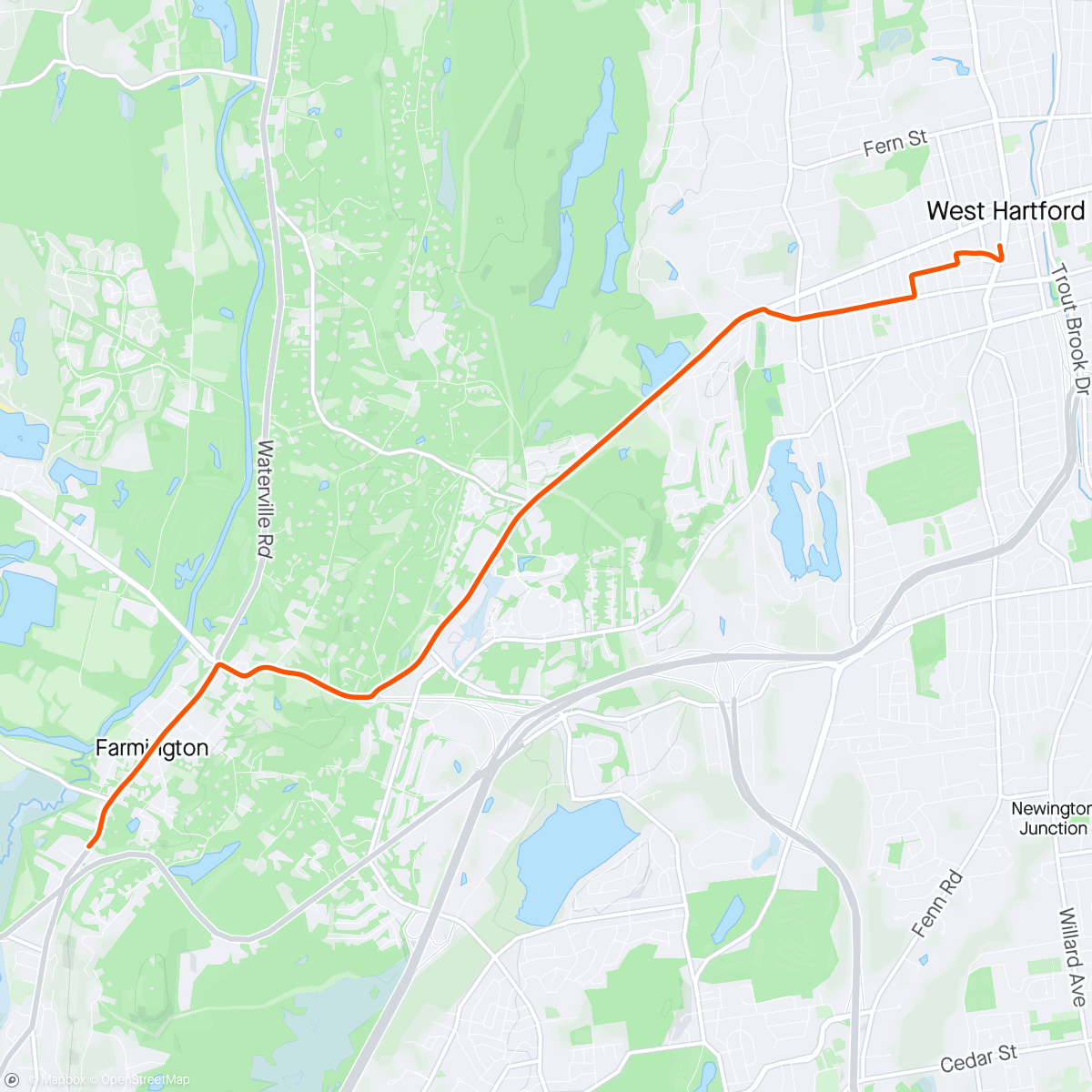 Mappa dell'attività Afternoon Commute