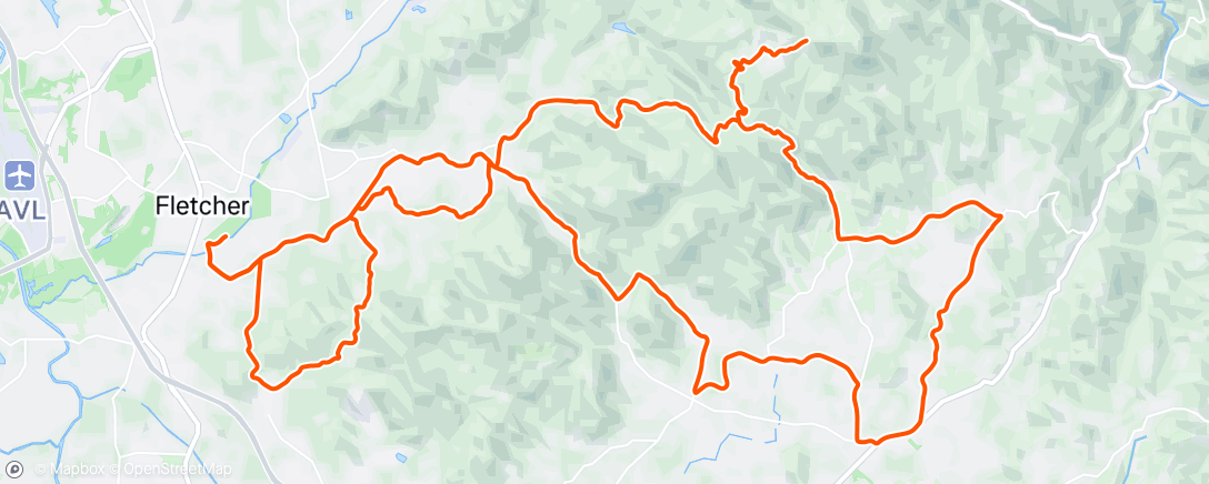 Map of the activity, Lunch Ride
