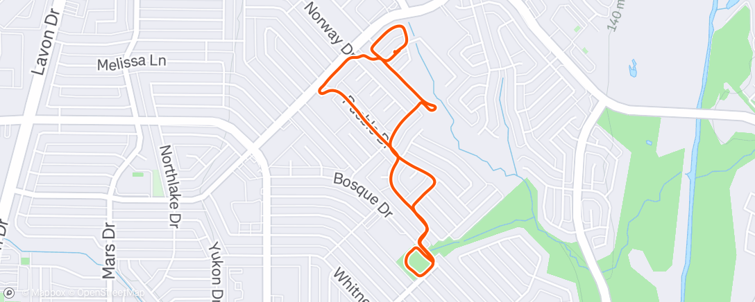 Map of the activity, Morning Walk