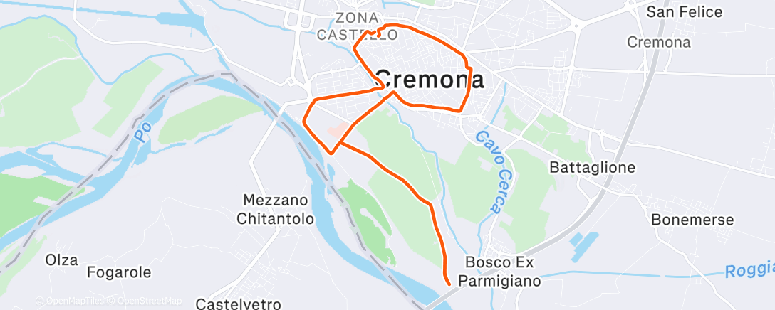 Map of the activity, Corsa facile di recupero