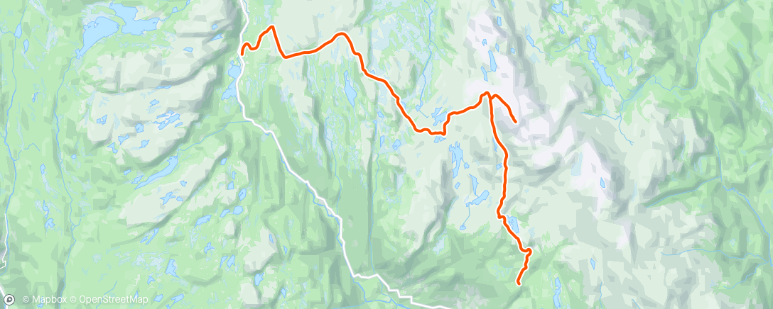 Map of the activity, Holmvassløpet oppom Gråfjell