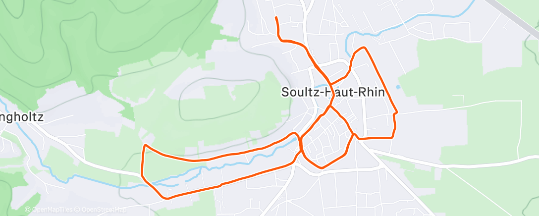 Map of the activity, Morning Run