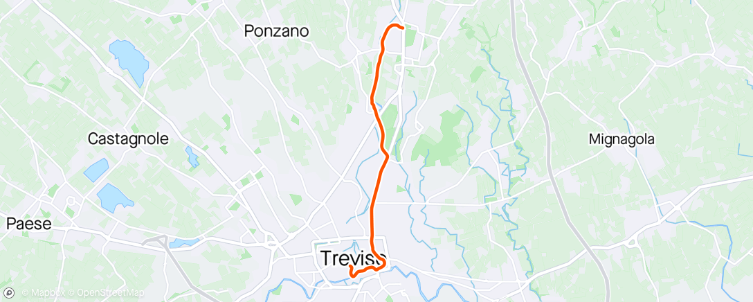 Map of the activity, Giro notturno