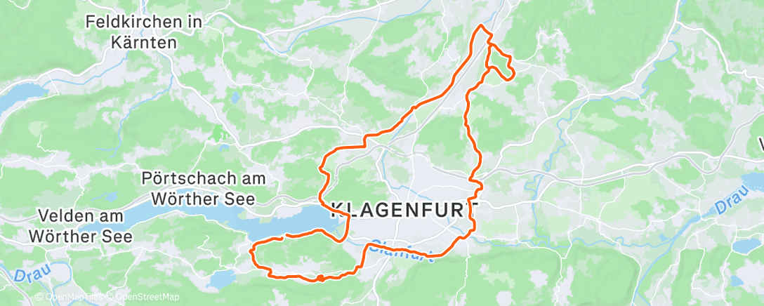 Karte der Aktivität „Radfahren”