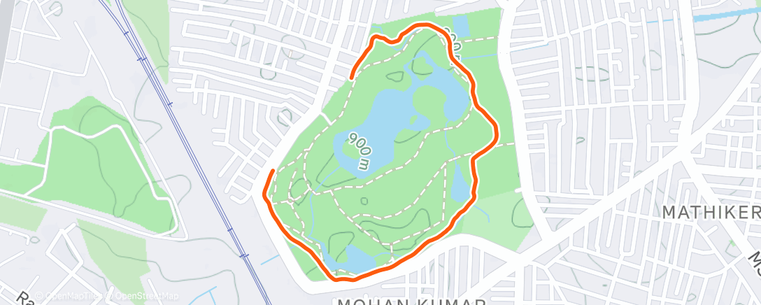 Map of the activity, Morning Run