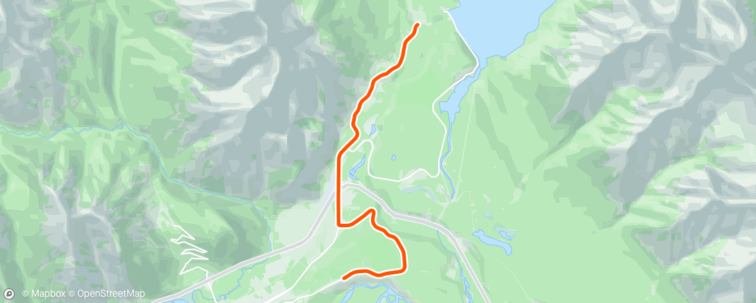 Map of the activity, ROUVY - Lake Minnewanka to Banff Village | Canada