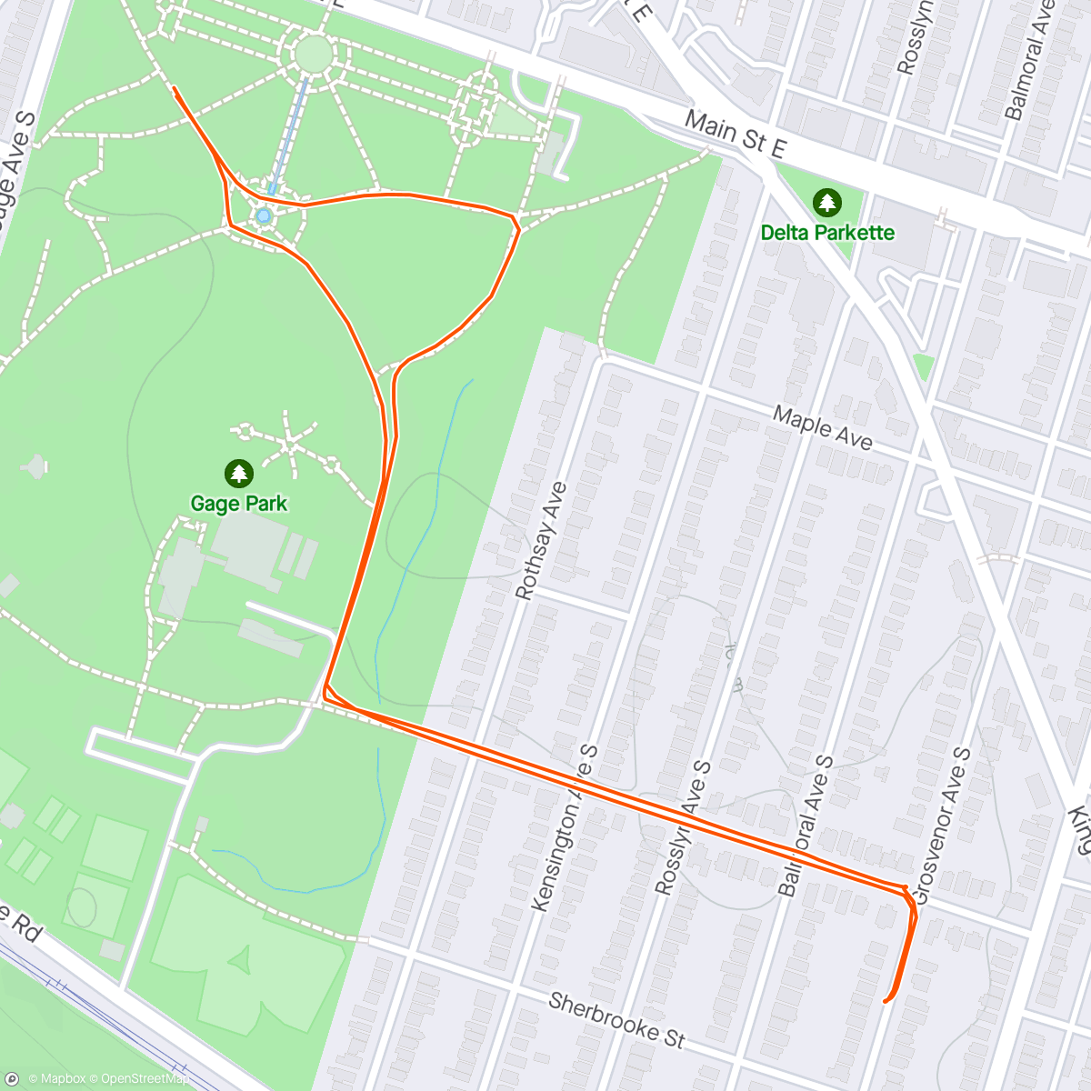 Map of the activity, Bria’s First Ride