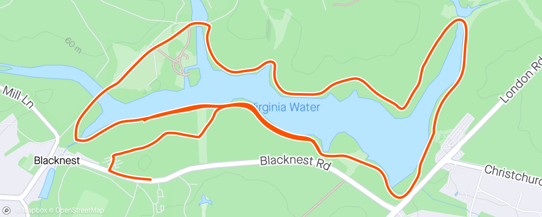 Map of the activity, Virginia Water Walk