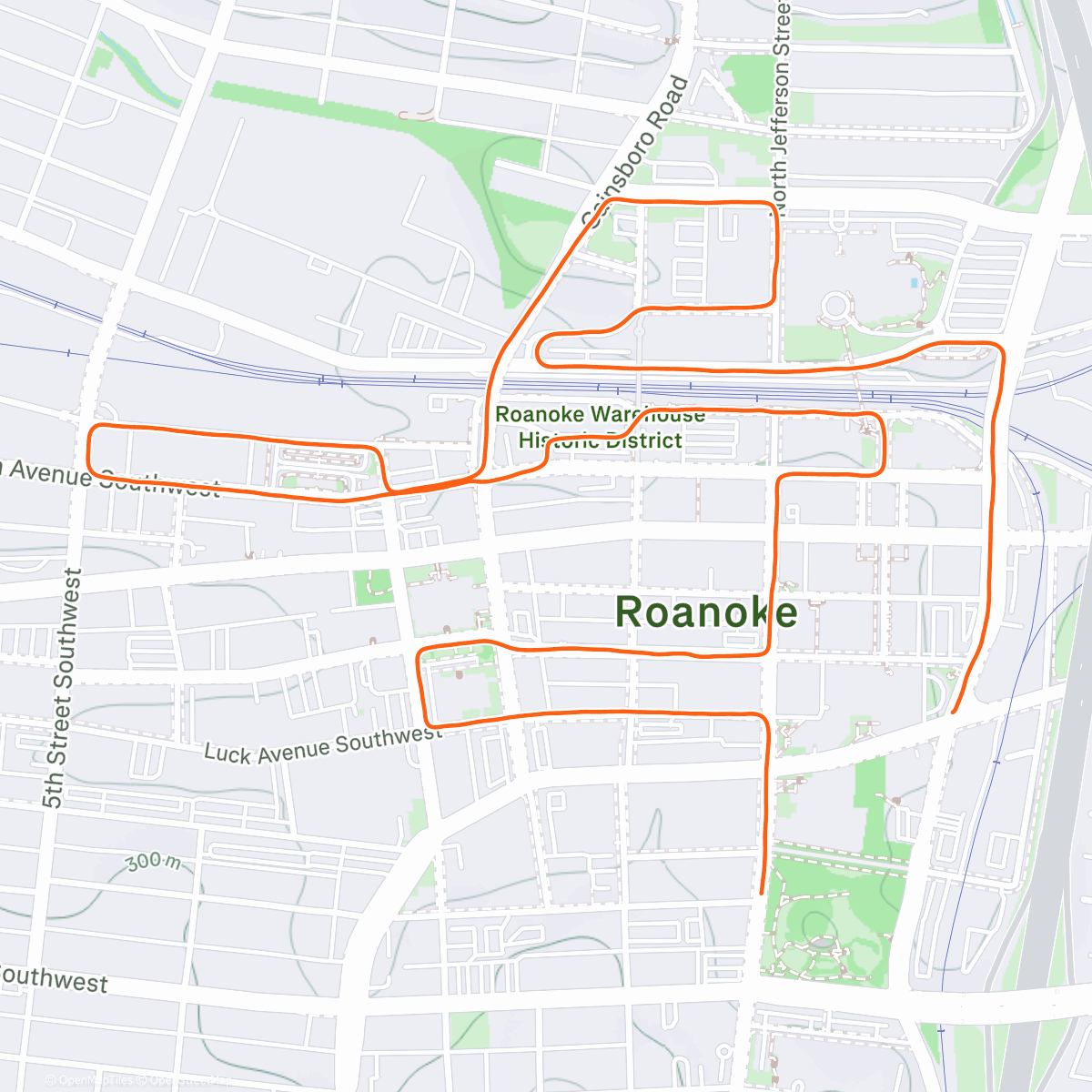 Map of the activity, Turkey trotting